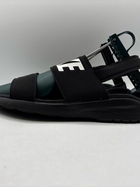 Nike Tanjun Sandal Black White 882694-001 Women Size 9 Adjustable Comfort Sandal